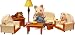 Sylvanian Family - 2503 - Poupées Et Accessoires - Papa Et Bebe Chat/Salon