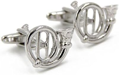 Fun Daisy Cufflinks Collection Silver French Horn Instrument Modeling Quality Shirt