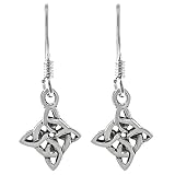 Sterling Silver Celtic Knot Dangle Earrings
