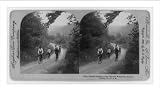 417Aq1LjHcL. SL160  Historic Print (L): Bicycle Tourists [7 men] at the Delaware Water Gap, Monroe County, Pa.