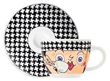Espresso Coffee Mug and Saucer Set, My Little Darling, Drinking Face, Coffee Mug Set in Gift Box  from Cups and Saucers - Espresso