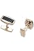 18K Solid Rose - Gold & Onyx Men's Cufflinks - Apollo by Herzog