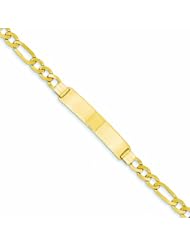 Genuine 14K Yellow Gold Figaro Id Bracelet 7 Inches 100% Satisfaction Guaranteed.