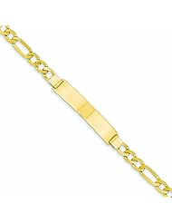 14K Gold Figaro ID Bracelet 8 Inches