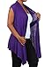 Womens Plus Size Waterfall Open Front Draped Sleeveless Cardigan Vest
