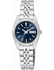 Pulsar Womens PN8001 Dress Silver-Tone Stainless Steel Watch