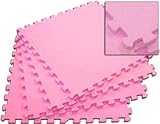 24" x 24" Solid Pink Color EVA Puzzle Mats