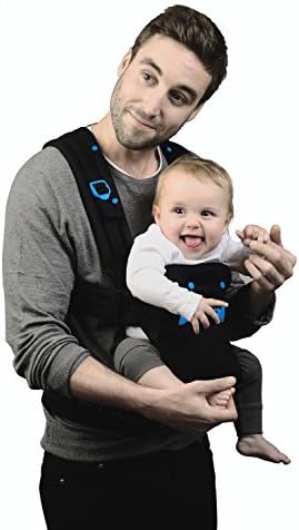 We Made Me Pao Papoose 3-in-1 Front and Back Baby Carrier (Midnight Black) by We Made Me