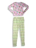 Private Label - Girls Long Sleeved Pajamas, Pink, Green