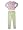 Private Label - Girls Long Sleeved Pajamas, Pink, Green (Size 8)