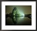 A Large Rock Formation or Mountain on Shore of Star Lake at Night Photographers Framed Art Poster Print by Raymond Gehman, 22x18