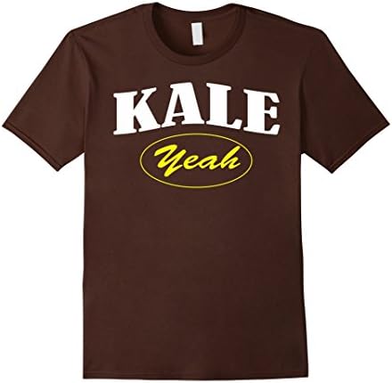Men's Kale yeah Shirt for Women/Men Vegan Shirts Kale shirt Medium Brown