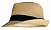 Red Jays Co. Natural Tan Straw Fedora Hat with Black Band
