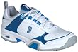 Prince Women's Smash Tennis Shoe (White/Blue/Silver)