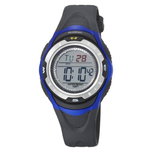 Armitron Women's 456974BLU Chronograph Black with Blue Accents Digital Sport Watch