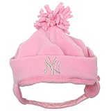 New York Yankees Pink Chin Strap Toddler Knit Cap