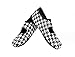 Nufoot Women's Mary Jane Slipper Black/White Houndstooth Large