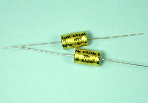 10pcs Elum 6.8uF 100v Bipolar Non-polarized Axial Electrolytic Capacitor BP NP