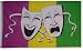 Comedy and Tragedy Sock and Buskin Mask Theatre 5'x3' Flag