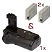 Batteriegriff & 2 Akkus f�r Canon EOS 500D, 450D und 1000D - wie BG-E5, LP-E5 in Originalqualit�t! Battery Pack