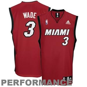 NBA Miami Heat Dwayne Wade #3 Youth Replica Alternate Jersey, Red, Medium