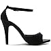 Ollio Women's Shoe Metalic Glitter Ankle Strap High Heel Dress Sandal