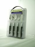 from Housley by Viners Housley by Viners 16 Piece Stainless Steel and Black Graphite Kitchen Dining Cutlery Set