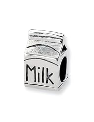 Sterling Silver Milk Carton Charm Bead Fits Pandora Chamilia Biagi Bracelet