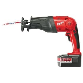 Factory-Reconditioned Milwaukee 6514-81 18-Volt The Hatchet Ni-Cad Cordless Reciprocating Saw with Pivoting Handle