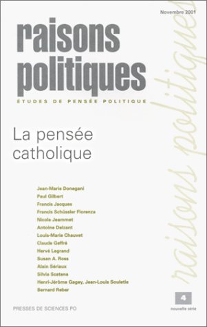 Raisons politiques, numéro 4, novembre 2001 : La Pensée Catholique