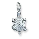 Sterling Silver Turtle Charm with 20 inch Sterling Silver Chain