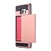 Galaxy Note 7 Case, Pandawell Slim Fit Dual Layer Protective Shock Absorbing with Card Slot Holder Wallet Case Cover for Samsung Galaxy Note 7 - Rose Gold