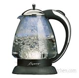 Capresso 259.03 H2O Plus Glass Water Kettle, Polished Chrome
