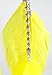New Pair of Bright Yellow Three Feather Earrings with Rinestones