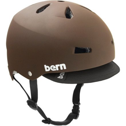 Bern Macon Helmet w/Visor Matte Brown, S