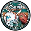 Miami Dolphins Wall Clock - Round - Football Sports Merchandise