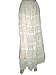 Women Long Skirt Cream Cotton Bohemin Lacework Skirt 40"