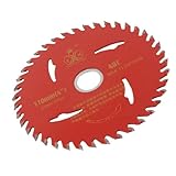 uxcell チップソー　丸ノコ　ソーブレード　110mm x 20mm 厚スリット刃 レッド 40釘歯