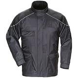 Tour Master Sentinel Motor Officer Men's Jackets Street Bike Racing Motorcycle Rain Suits - Color: Black, Size: 2X-Large