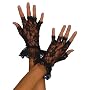 Adult Fingerless Black Lace Gloves for Fancy Dress