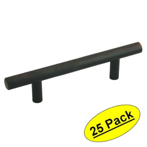 Cosmas 305-96ORB Oil Rubbed Bronze Cabinet Hardware Euro Style Bar Handle Pull, 3-3/4