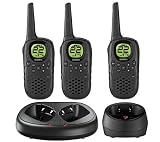 Uniden GMR638-3CK 22-Channel 6-Mile Handheld GMRS/FRS 2-Way Radios with Charging Cradles (3-Pack)