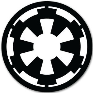  STAR WARS GALATIC EMPIRE SYMBOL - 4" BLACK - VINYL DECAL WINDOW STICKER - NOTEBOOK, LAPTOP, WALL, WINDOW, CAR, TRUCK