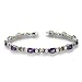 6 Carat Amethyst and Diamond Bracelet in Sterling title=