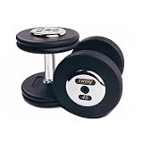 Troy Barbell PFD-065C Black Troy Pro-Style Cast dumbbells - Chrome endplates - 65 lbs.