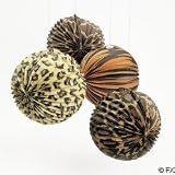 12 Paradise Safari Animal Print Party Lanterns