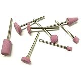 JINTONG ゴム砥石 2.35mmシャンク コーン ヘッド セラミック 研磨 マウント8個入り