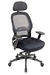 Air Grid Back Deluxe Task Chair With Mesh Seat, Adjustable Angled Arms, Angled Base and Oversized Carpet Casters By Office Star