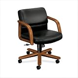 417BRan9YsL. SL160  2900 Series Mid Back Swivel/Tilt Chair, Burgundy Olefin/Mahogany  Category: Wood Office Chairs