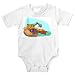 Baby clothes with loader, loading, ship, bucket, cargo